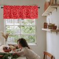 thumbnail image 6 of Curtain Valances for Windows, Vintage Cartoon Red Delicious Jelly Chewy Taste Rod Pocket Valance Window Treatments Short Curtains for Kitchen Bathroom Living Room 54 x 18 Inches, 1 Panel, 6 of 6