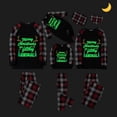 thumbnail image 4 of Pijamas familiares a juego de Navidad, conjunto de pijamas luminosos brillantes, árbol de Navidad, asta roja, 4 of 4