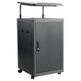 thumbnail image 2 of Pemberly Row Modern Metal Teacher's WorkPod Lectern in Charcoal Slate, 2 of 11