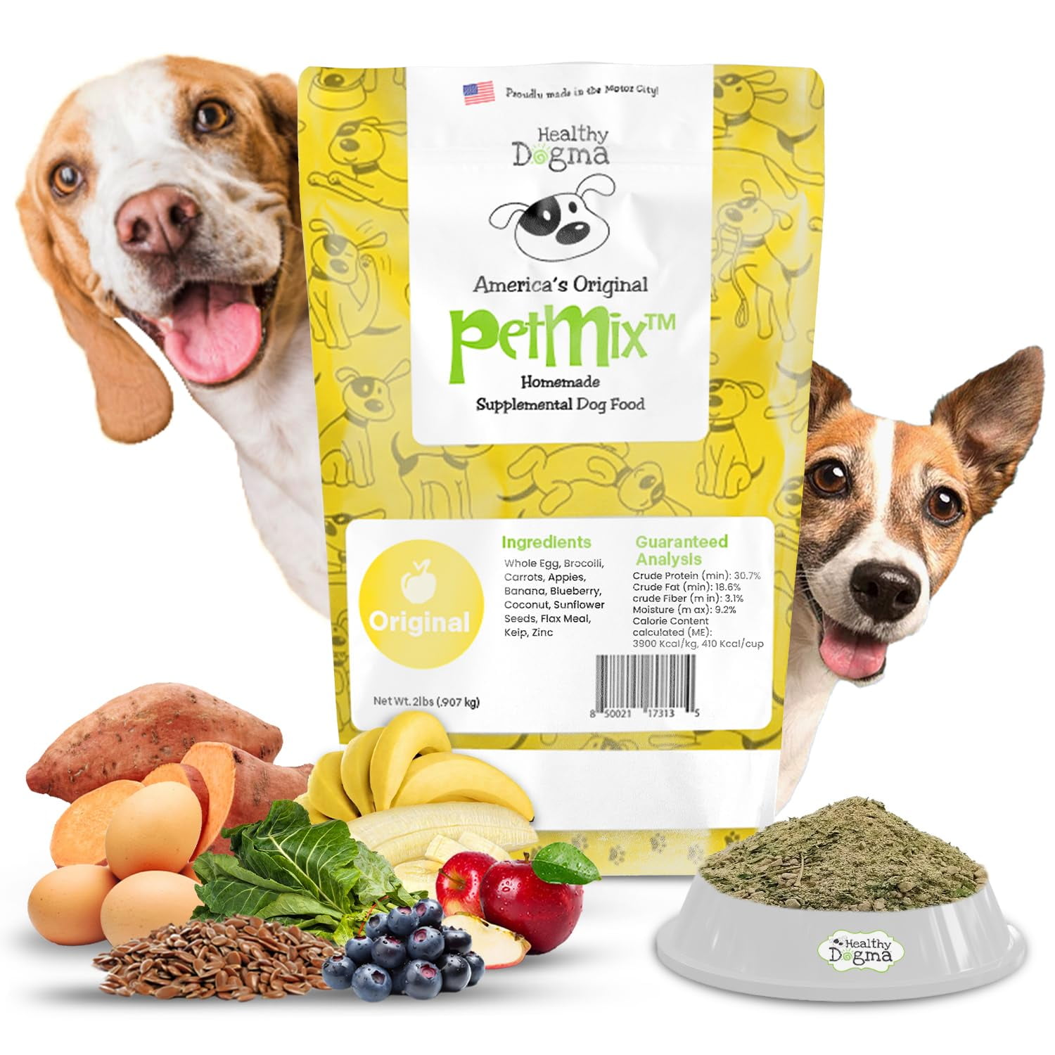 Healthy Dogma - Original PetMix |Dehydrated Dog Food, Grain-Free Base-Mix, Clean Ingredient Food, No Preservatives 2 lbs