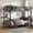 Twin over twin-Black, variant on Twin XL Over Queen Metal Bunk Bed Frame with Charging Station, Storage Bag for Adult Bunk Bed, Black