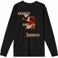 thumbnail image 4 of Kickoffs & Cookouts American Football Adult Black Crew Neck Long Sleeve Shirt-Medium, 4 of 6
