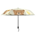 thumbnail image 2 of Cute Cartoon Bear and Lemon Compact Sun Umbrella Windproof Travel Umbrellas for Rain Strong Portable UV Protection, 2 of 8