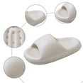 thumbnail image 6 of Mepaouo Pillow Slippers for Women Men Non Slip Quick Drying Shower Shoes House Bathroom Slide Sandals White 6.5, 6 of 7