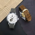 thumbnail image 2 of BISONSTRAP Men's Watch Bands, Hand-Stitched Leather Watch Straps, Quick Release, 22mm, Grey with Silver Buckle, 2 of 6