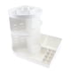 thumbnail image 1 of Almacenamiento Cosmético Baoblaze para Maquillaje Joyas Nail Art Display Stand Carrusel Estantes ajustables giratorios 360 grado Blanco 36 x 24 x 35 cm, 1 of 8