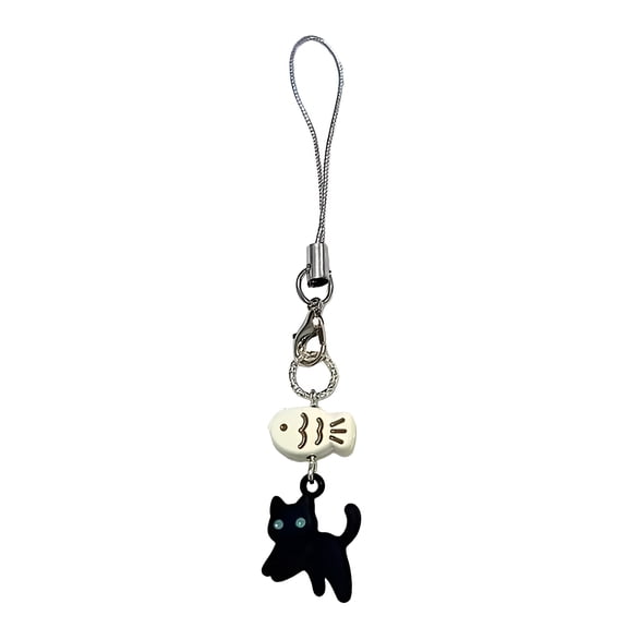 DESIGNICE 2026 New Animal Phone Pendant Cute Resin Cat Phone Charm Phone Pendant Cartoon Aesthetic Animal Phone Strap Phone Accessories for Keychain & Wallets