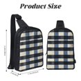 thumbnail image 2 of Chest Bag Dual Pocket 11.8×7.7×2.4in Waterproof Double-Pocket Large Capacity With No Inner Pouch Pockets And Double Drawstrings Slateblue Buffalo Plaid Check Tartan Scotland_1, 2 of 8