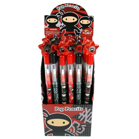 24 Pcs Ninja Multi Point Stackable Pencils for Birthday Party Goody Bag Filler