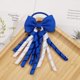 thumbnail image 1 of Zhuge 2 cintas rizadas para el pelo de niñas pequeñas, lazos de goma elástica de grogrén para el pelo, bandas elásticas de colores para el pelo, coleteros (azul y blanco), 1 of 5