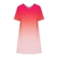 thumbnail image 3 of Kmdttou Womens Short Sleeve Sweater Dresses Women's Solid Color Summer Short Sleeved Dress, 3 of 4