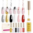 thumbnail image 1 of Set de esmaltes de uñas Gel Liner Beetles, 6 unidades, punta francesa blanca, 1 of 7