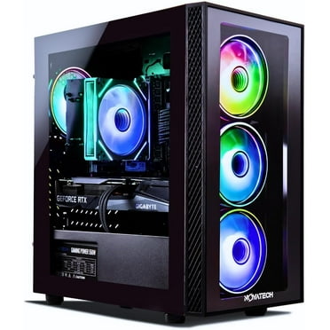 Novatech Phantom Prebuilt Gaming PC Desktop Computer - RX580 8GB - Intel i7 Xeon 3.5GHz - 16GB RAM - 512GB M.2 SSD WiFi/BT, Win 11 - Gaming Computer Tower - Pre Built PC Gaming - 1 Year Warranty