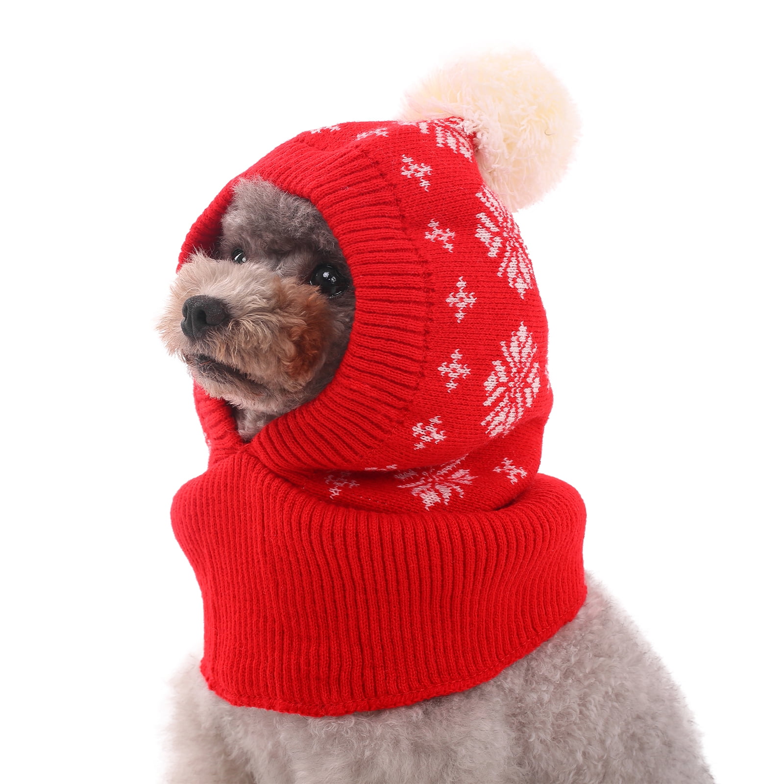 Raking Christmas Knitted Cotton Dog Hoody Turtleneck Sweater Jumper Costume Clothes Apparel Outfit XXL, Deer-Red