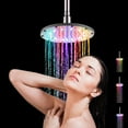thumbnail image 4 of 10 inch LED Rainfall Shower Head Round Shower Head Automatically Colorful Flashing Lights Showerhead for Bathroom, 4 of 7
