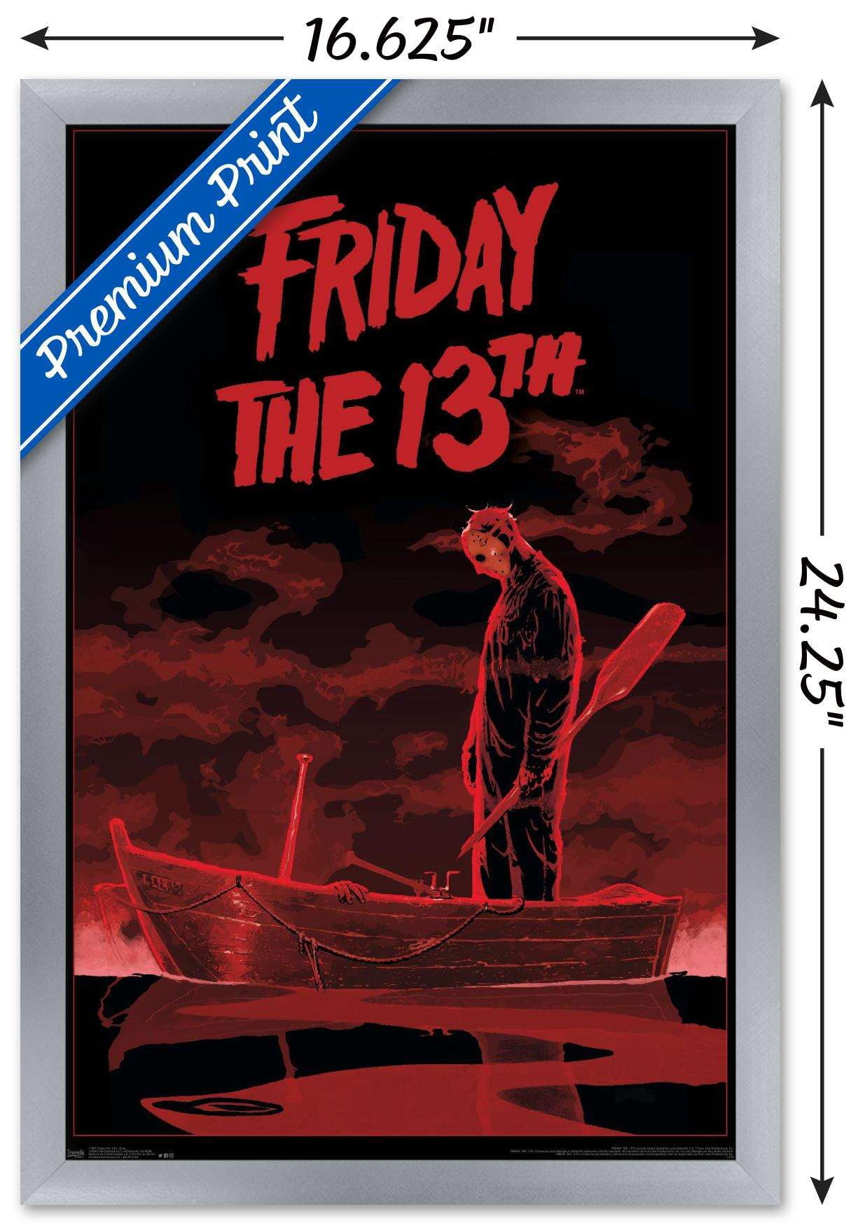 Friday The 13th - Boat Wall Poster, 14.725" x 22.375", Framed