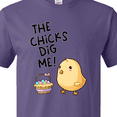 thumbnail image 4 of Inktastic The Chicks Dig Me Easter Baby Chick with Basket and Eggs T-Shirt, 4 of 5