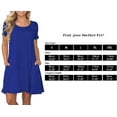 thumbnail image 5 of FZ FANTASTIC ZONE Robes T-Shirt d'Été Décontractées pour Femmes Manches Courtes Robe Évasée avec Poches, 5 of 5