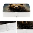 thumbnail image 4 of Bear Portable PU Leather Necklace Organizer Box with Removable Compartment, Earring Holder, and Jewelry Display, 4 of 6