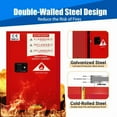 thumbnail image 3 of Flammable Safety Cabinet, 12 Gallon Galvanized Steel Flammable Liquid Storage Cabinet, for Commercial Industrial ,Red, 3 of 7