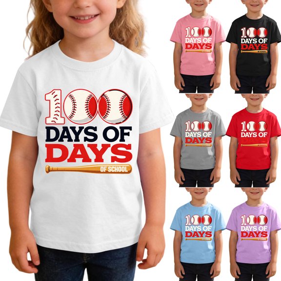 Babcutegg Boys and Girls Short Sleeve Graphic T-Shirt – Cute Back-to-School Cotton Top with Fun Print, Round Neck Casual Apparel for Everyday Wear Pink Size 9