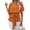 Orange, variant on Women Summer V Neck Shirt Short Sleeve Tie Casual T Shirt Top