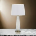 thumbnail image 6 of 31 Inch Table Lamp Set of 2, White Shade, Tapered Glass Body, Metal Base, 6 of 6