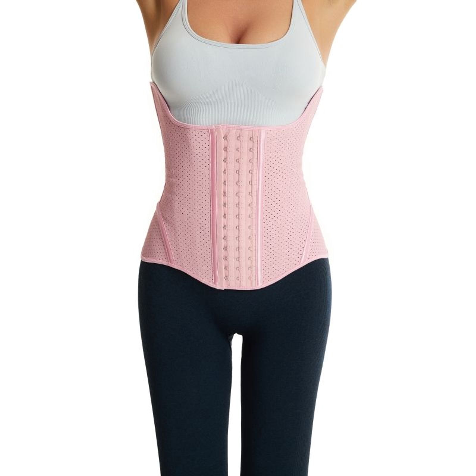 Invisible velcro type waist trainer size S Pink Sport Waist Trainer Shapewear Vest 10612 – PonteBella main image 3