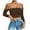 Coffee, variant on Timegard Off the Shoulder Tops for Women Long Sleeve Slim Fitting Crop Tops Comfy Going out Tops Trendy