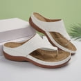 thumbnail image 5 of GUOBIOZIY Sandals Women Flip Flops: Wedge Platform Comfortable Beach Shoes Dressy Summer Sandals for Women Casual Slides(White,6.5), 5 of 7