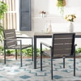 thumbnail image 2 of SAFAVIEH Beldan Outdoor Patio Stackable Chair, Taupe/Grey, Set of 2, 2 of 12