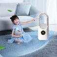 thumbnail image 7 of Bladeless Fan with Humidifier and RGB Lights,USB Powered Desk Fan,6-Speed Quiet Personal Cooling Fan for Office Home Bedroom,No Blades Design Safer than Traditional Fans (White), 7 of 7