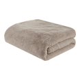 thumbnail image 1 of Madison Park Transitional Velvet Solid Premium Faux Fur Throw in Tan, 1 of 4