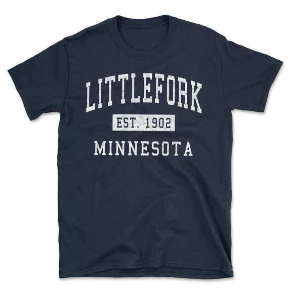 Littlefork Minnesota Classic Established Men's Cotton T-Shirt