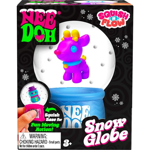 NeeDoh 2025 Squishmas Rudy The Reindoh Stress Ball (Squish n' Flow Snow Globe)