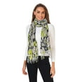 thumbnail image 2 of FORMRS Womens Scarf Winter Soft Long Big Warm Shawls Wrap Tassel Scarves, Beige Flower Pattern, 2 of 9
