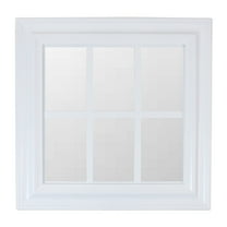 Northlight Mullions Windowpane Square Wall Mirror - 16.5" - White