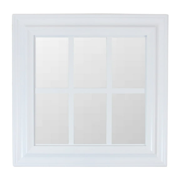 Northlight Mullions Windowpane Square Wall Mirror - 16.5" - White
