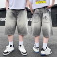 thumbnail image 6 of Lullu Boys Distressed Denim Shorts Streetwear Jean Shorts Summer Jorts, Sizes 4-14, 6 of 6