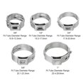 thumbnail image 2 of Unique Bargains 50 Pack 5 Sizes in 3/8' 1/2' 3/4' 5/8' 1' PEX Cinch Clamp Rings, 304 Stainless Steel Single Ear Crimp Rings, 2 of 6