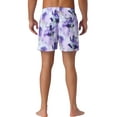 thumbnail image 3 of INSPIRE CHIC Mens Casual Vocation Drawstring Elastic Waist Tie Dye Hawaiian Board Shorts 36 Purple White, 3 of 6