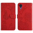 thumbnail image 2 of for Samsung Galaxy A03 Core Phone Case Wallet,Crossbody Strap Women Flip Folio Cover with Card Holders Butterfly Embossed Premium PU Leather Kickstand Wrist Strap Magnetic Closure Case,Red, 2 of 11