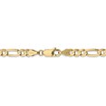 thumbnail image 4 of 14k Yellow Gold 24 Inch 4.5mm Concave Figaro Chain Necklace Pendant Charm, 4 of 9