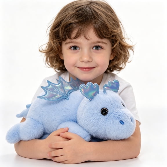 Dragon Plush Toy Soft Stuffed Animal for Home Decor and Gifts for Boys Girls Large Dragon Plush for Cuddling and Decor (Blue)