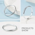 thumbnail image 6 of Suplight Unisex Simple Delicate 925 Sterling Silver High Polished Plain Dome Stacking Band Ring, 6 of 10