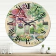 thumbnail image 2 of Designart 'Red Rustic House In The Country Side Landscape' Traditional Wood Wall Clock, 2 of 5