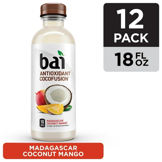 Bai Coconut Flavored Water, Madagascar Coconut Mango, Antioxidant