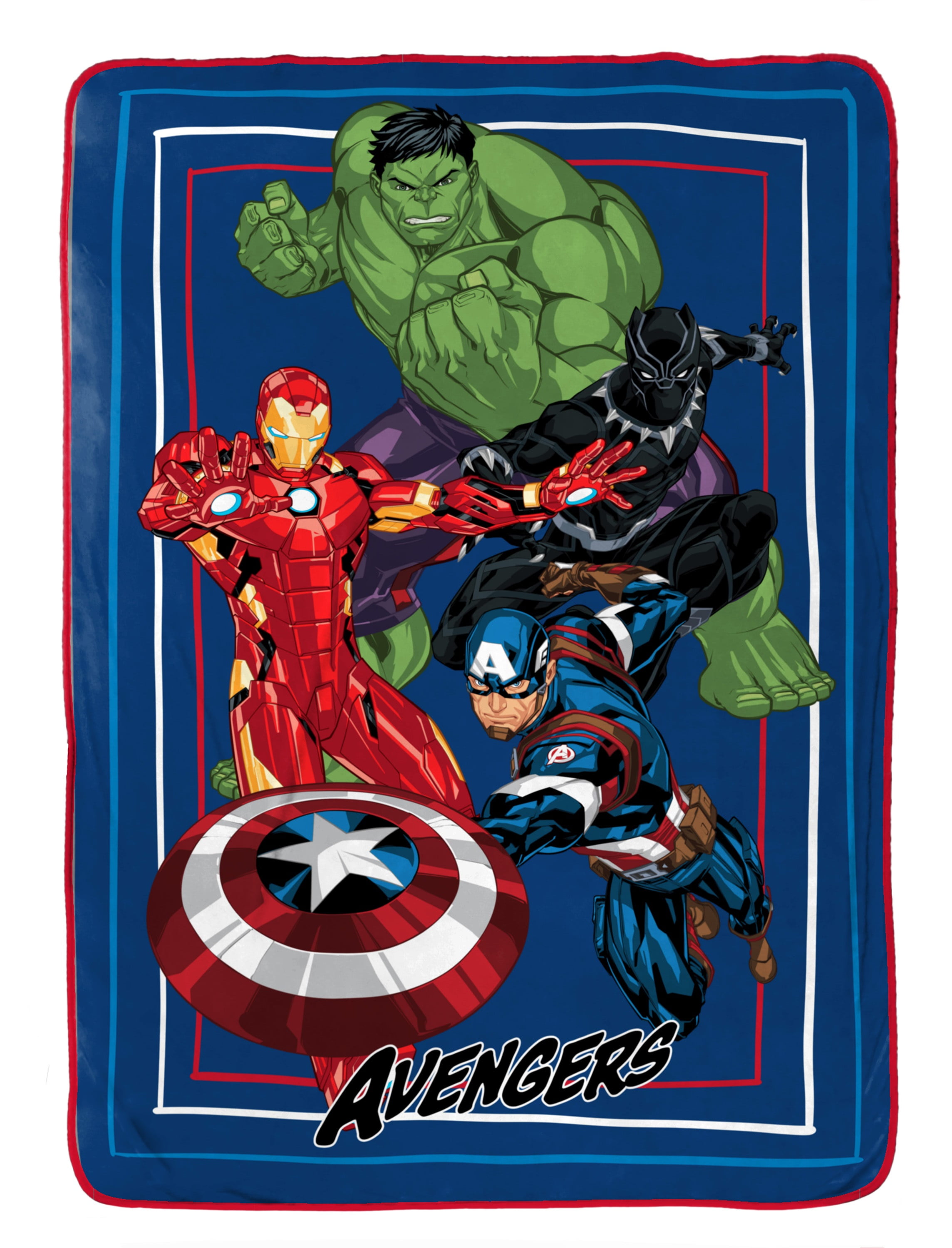 Hulk Marvel Super Heroes Iron Man Thor & More  Ex-Long Fleece Throw New 