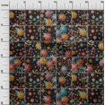 thumbnail image 3 of oneOone Cotton Silk Black Fabric Floral Retro Sewing Material Print Fabric By The Yard 42 Inch Wide, 3 of 4