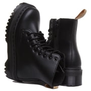 Dr. Martens Womens Jadon II Mono Vegan 8 Eye Boots Shoes Platform - Black